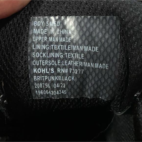 Sonoma Boots Boys Size 5 Black Brown Leather Lace Up NEW Tags - Picture 4 of 10